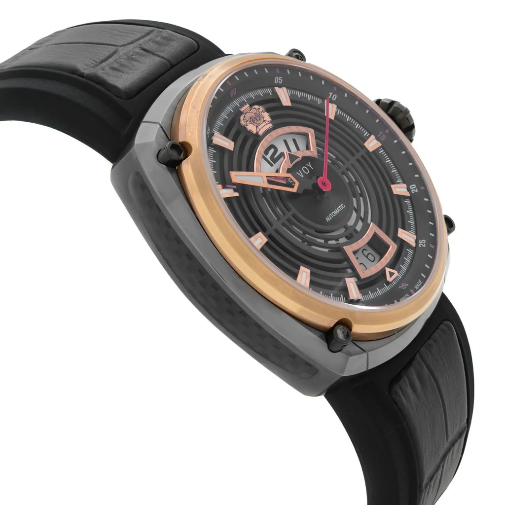 View Of Opposite Crown Facing Side Of Savoy F8202H.02E.RB01 Stainless Steel Watch Pre Owned Condition