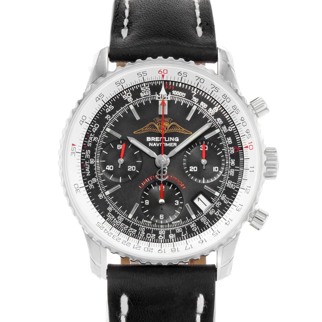 Up Close Front Facing Picture Of Breitling A233222P/BD70-435X Stainless Steel Watch Display Model Condition