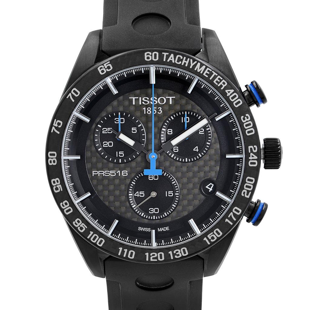 Up Close Front Facing Picture Of Tissot T100.417.37.201.00 Stainless Steel Watch Display Model Condition
