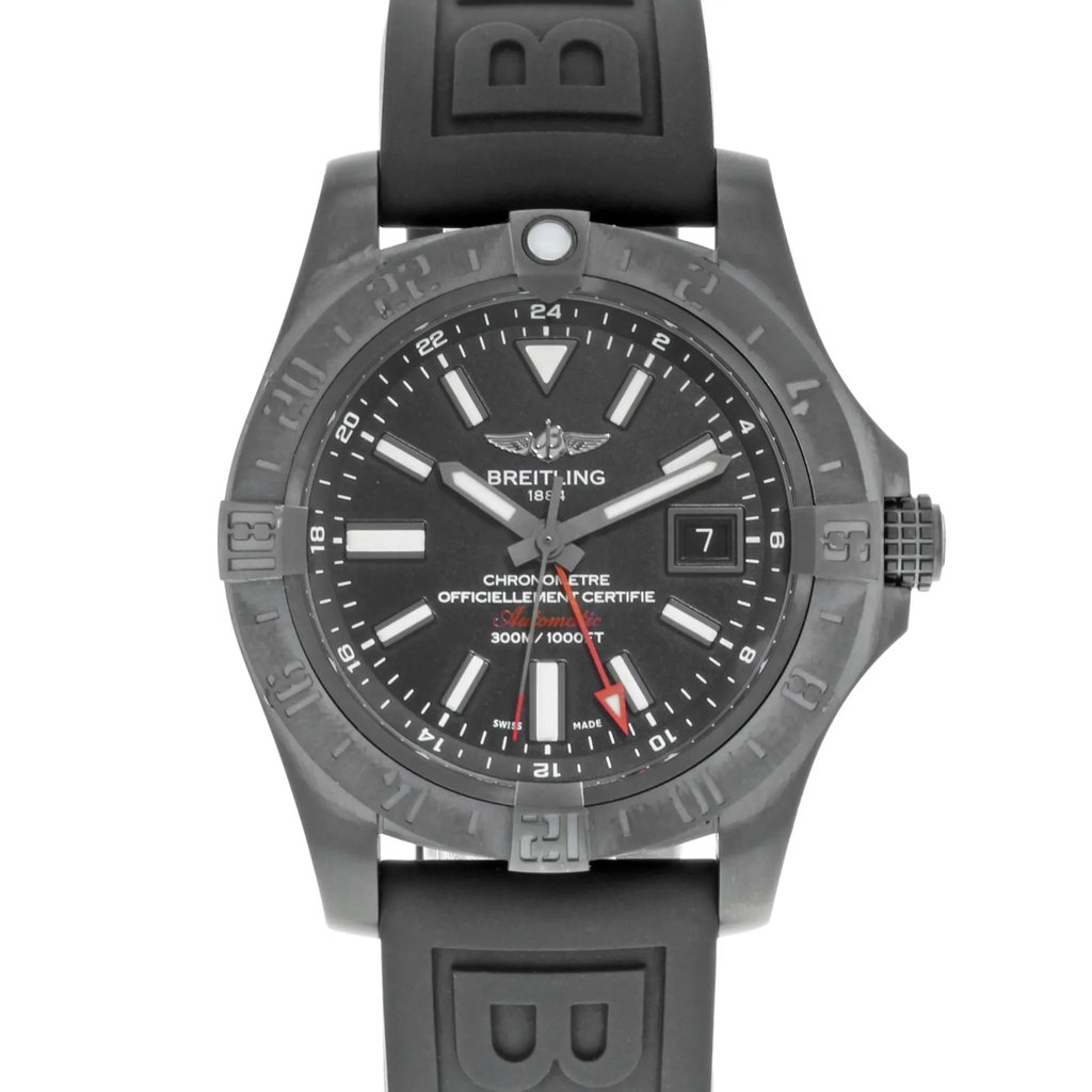 Up Close Front Facing Picture Of Breitling M3239010/BF04-153S Stainless Steel Watch Pre Owned Condition