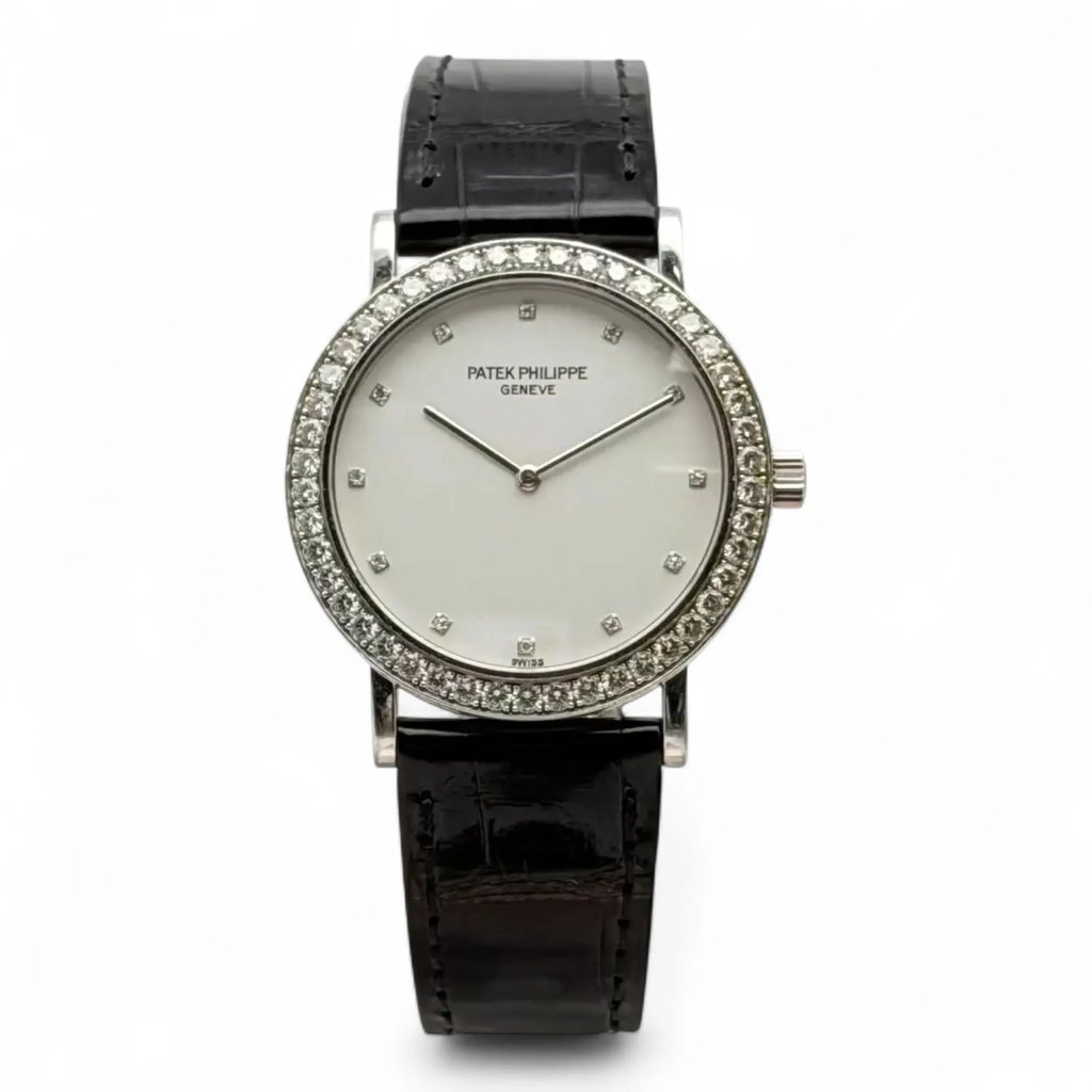 Front Full View Of Patek Philippe  5006G White Gold Watch Pre Owned Condition Good