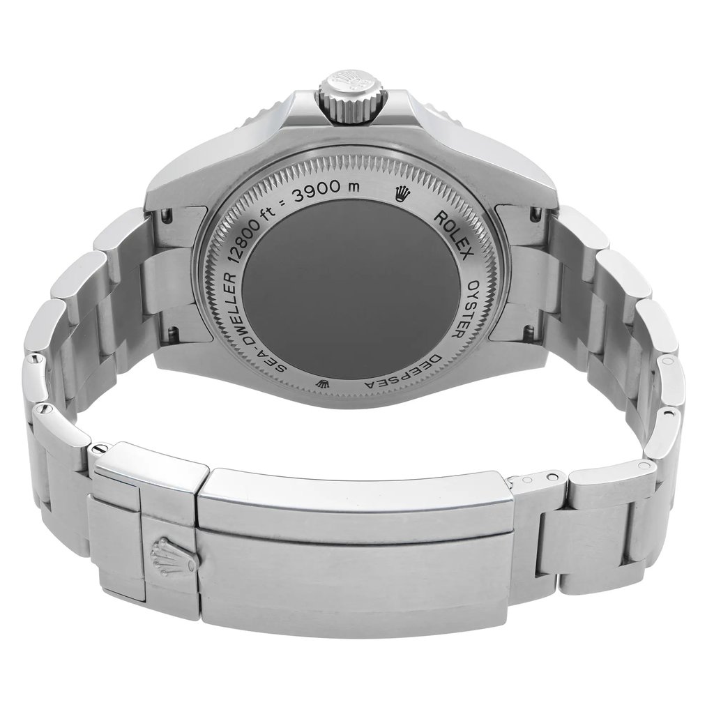 Back View Of Solid Back Case And Closed Stainless Steel Band Of Rolex 116660 Watch Pre Owned Condition