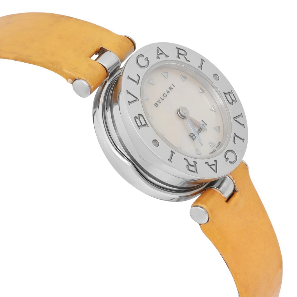 View Of Opposite Crown Facing Side Of Bvlgari BZ22S Stainless Steel Watch Pre Owned Condition
