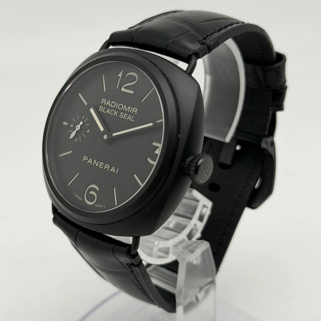 View Of Crown Facing Side Of Panerai PAM00292 Ceramic Watch Pre Owned Condition