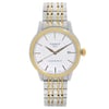 An image of a Wristwatch by Tissot. This New With Defects item is designed for Men, featuring a Dress/Formal style. It has a Mechanical (Automatic) movement and an Analog display with a White dial color. The indices include 12-Hour Dial,Stick Indexes. The band is made of Stainless Steel and the case is made of Stainless Steel. The watch has a Round shape with a case size of 40 mm and a case thickness of 10 mm.