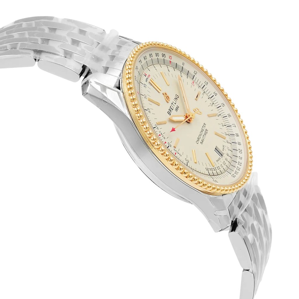 View Of Opposite Crown Facing Side Of Breitling U17325211G1A1 Stainless Steel Watch Unworn Condition