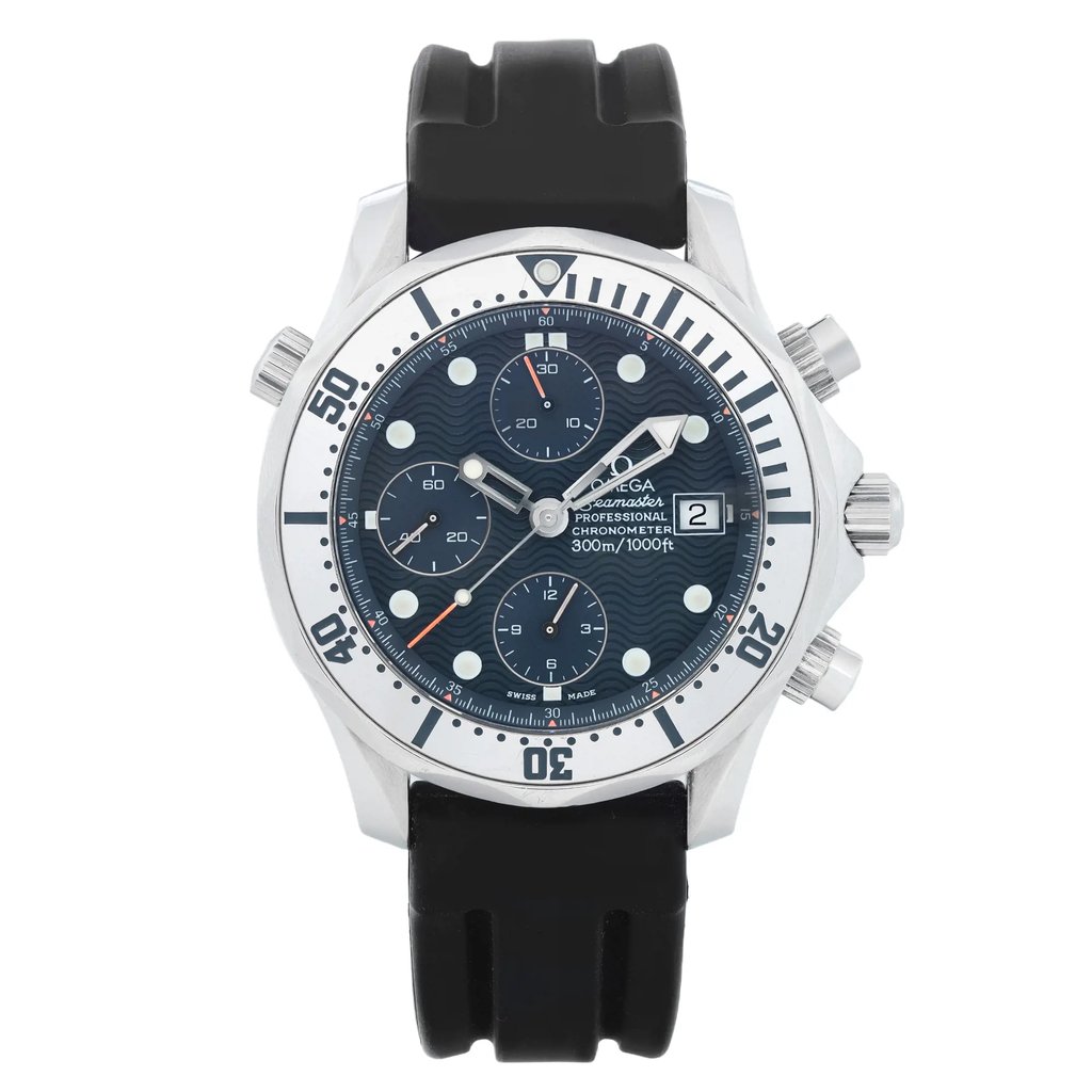 Front Full View Of OMEGA 2598.80.00 Stainless Steel Watch Pre Owned Condition Good