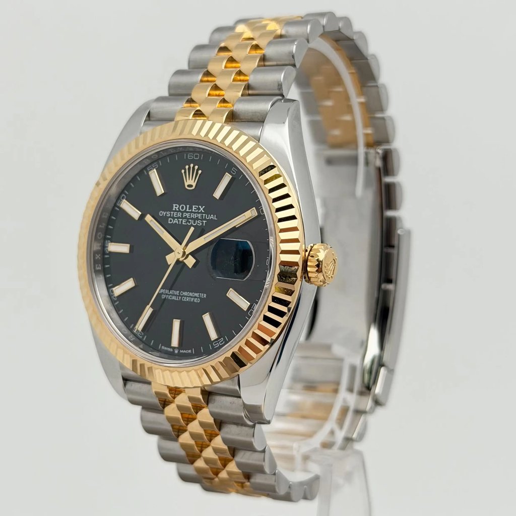 View Of Crown Facing Side Of Rolex 126333 Stainless Steel Watch Pre Owned Condition