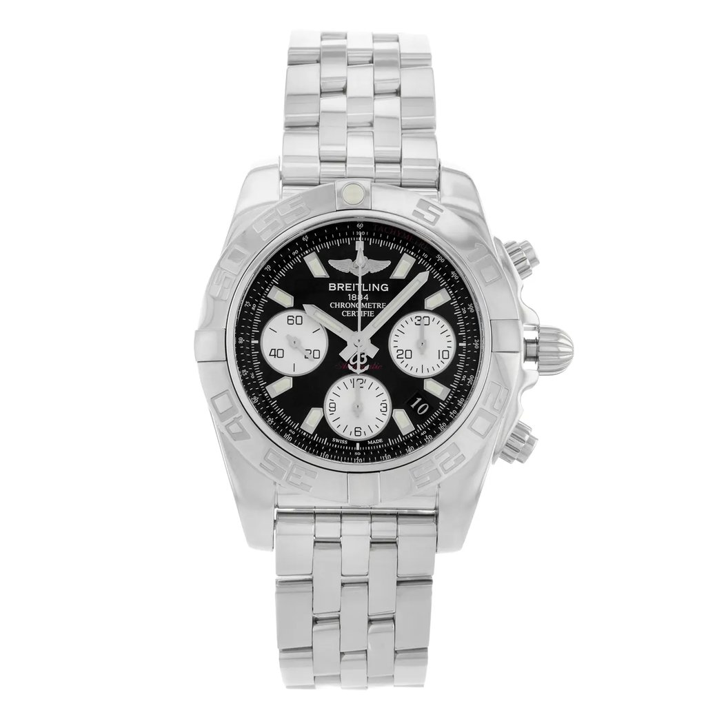 Front Full View Of Breitling AB014012/BA52-378A Stainless Steel Watch Display Model Condition {Product Condition}