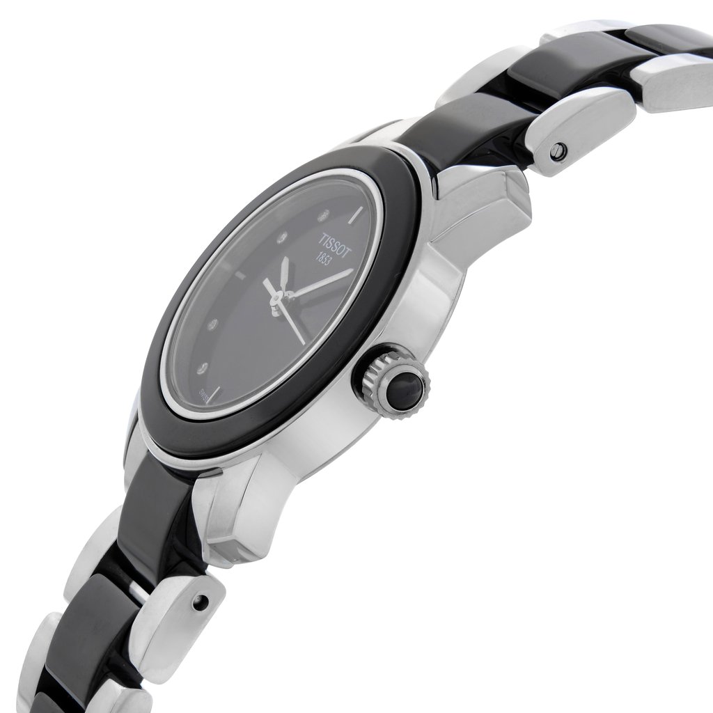 View Of Crown Facing Side Of Tissot T064.210.22.056.00 Stainless Steel Watch New With Defects Condition