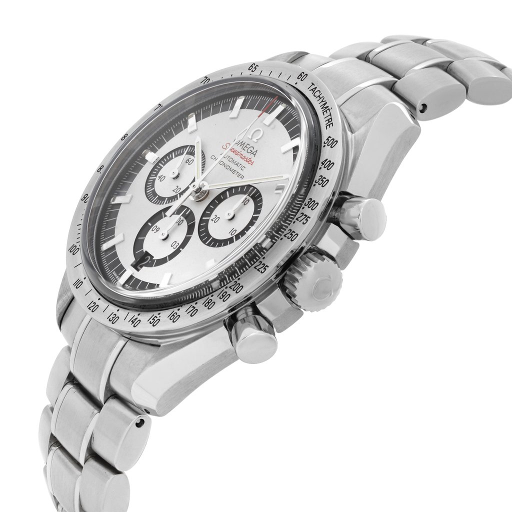 View Of Crown Facing Side Of OMEGA 3506.31.00 Stainless Steel Watch Pre Owned Condition
