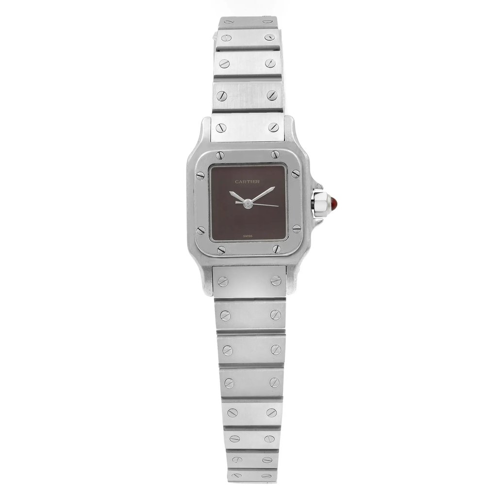 Front Full View Of Cartier 901 Stainless Steel Watch Pre Owned Condition {Product Condition}