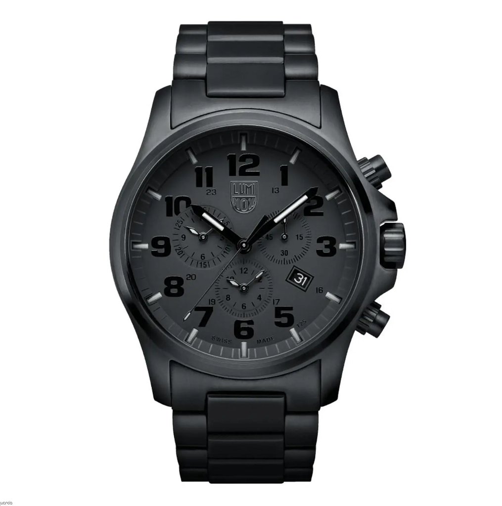 Front Full View Of Luminox XL.1942.BOB Stainless Steel Watch New Without Tags Condition {Product Condition}