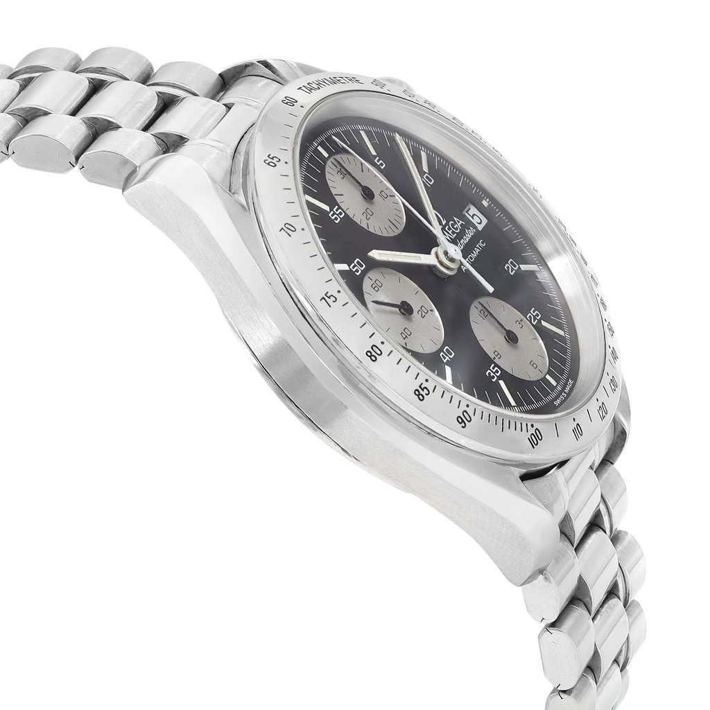 View Of Opposite Crown Facing Side Of OMEGA  3511.50.00 Stainless Steel Watch Pre Owned Condition