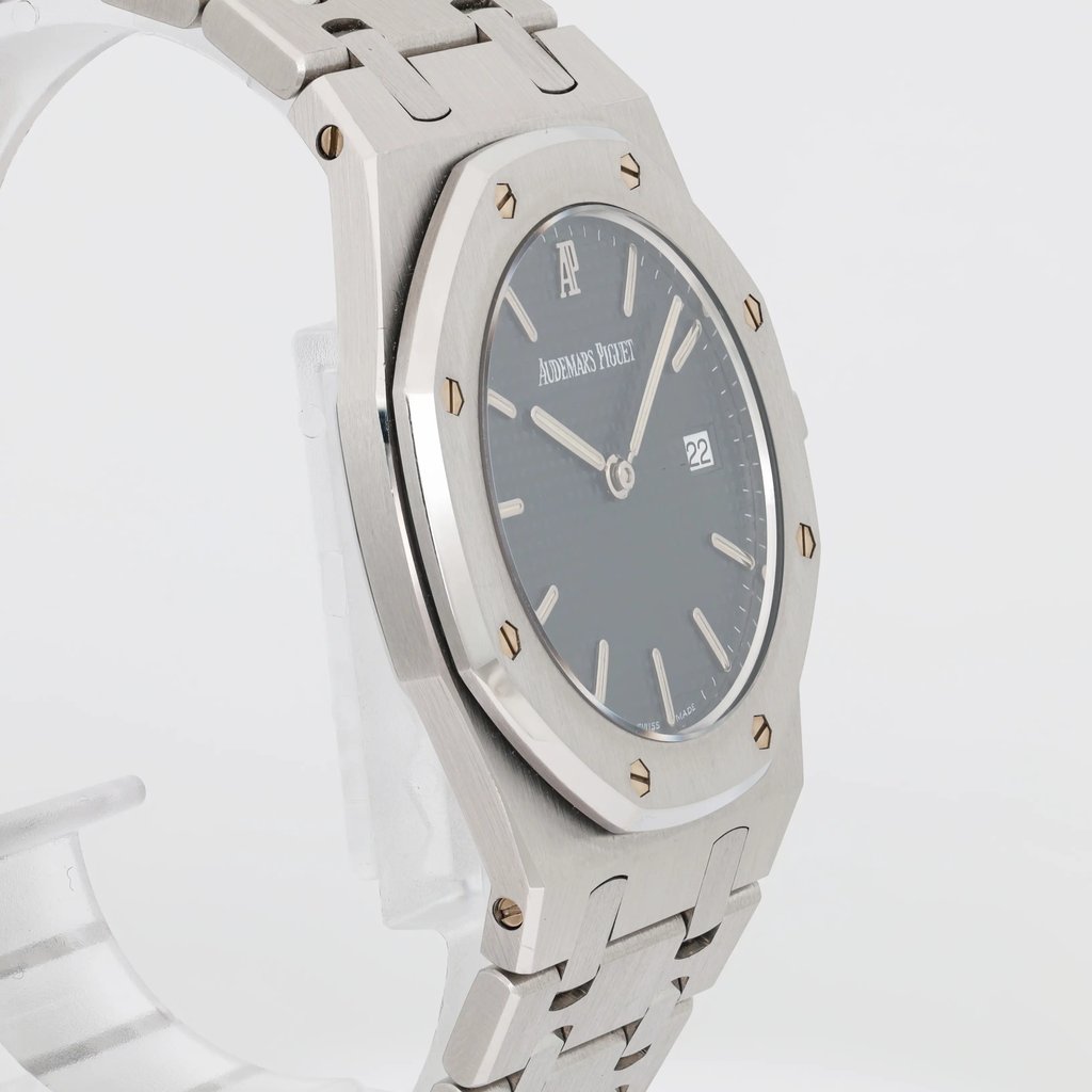 View Of Opposite Crown Facing Side Of Audemars Piguet Royal Oak Stainless Steel Watch Pre Owned Condition