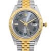 Up Close Front Facing Picture Of Rolex 126333GYRJ Stainless Steel Watch Pre Owned Condition