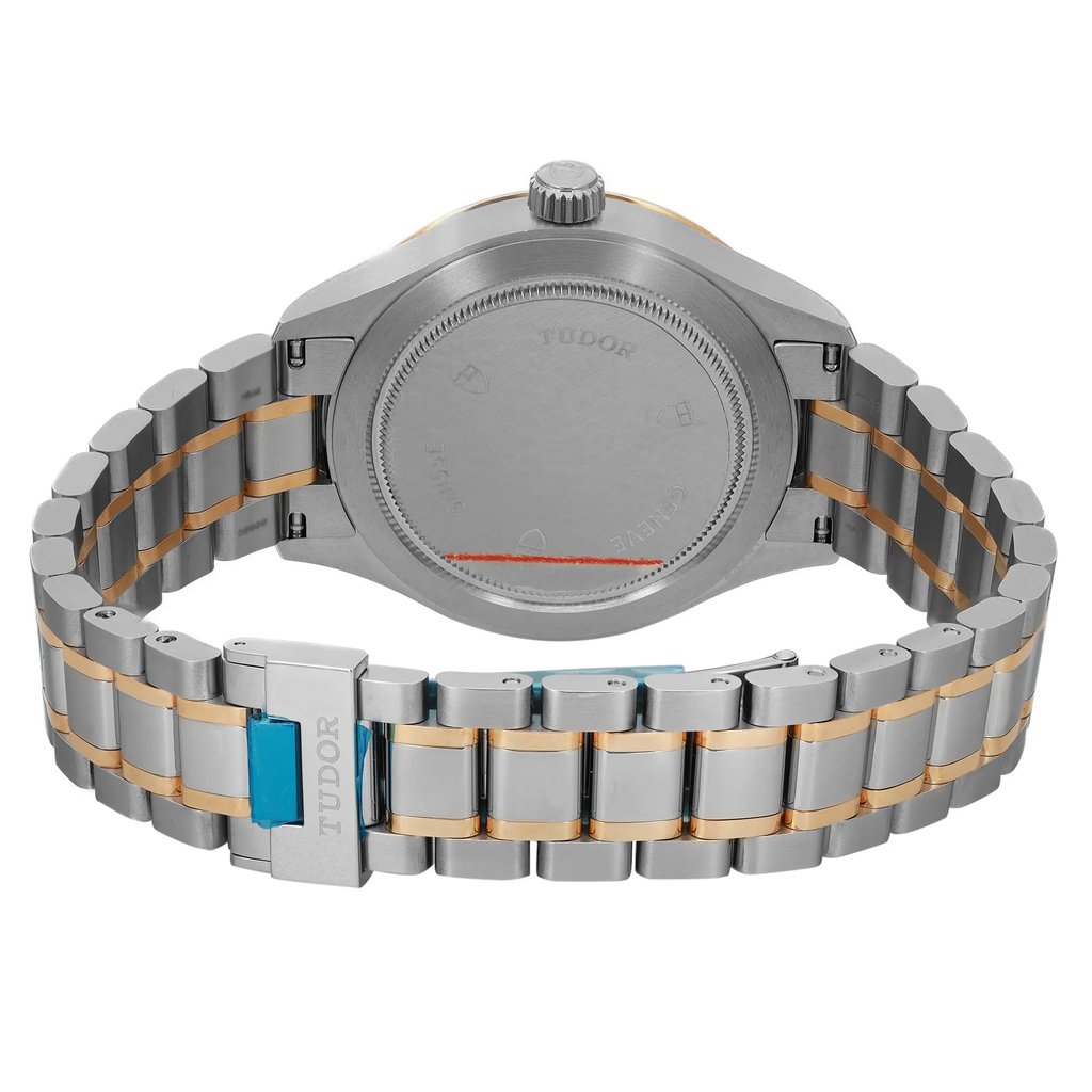 Back View Of Screwback Back Case And Closed Stainless Steel Band Of TUDOR 12103 Watch Unworn Condition