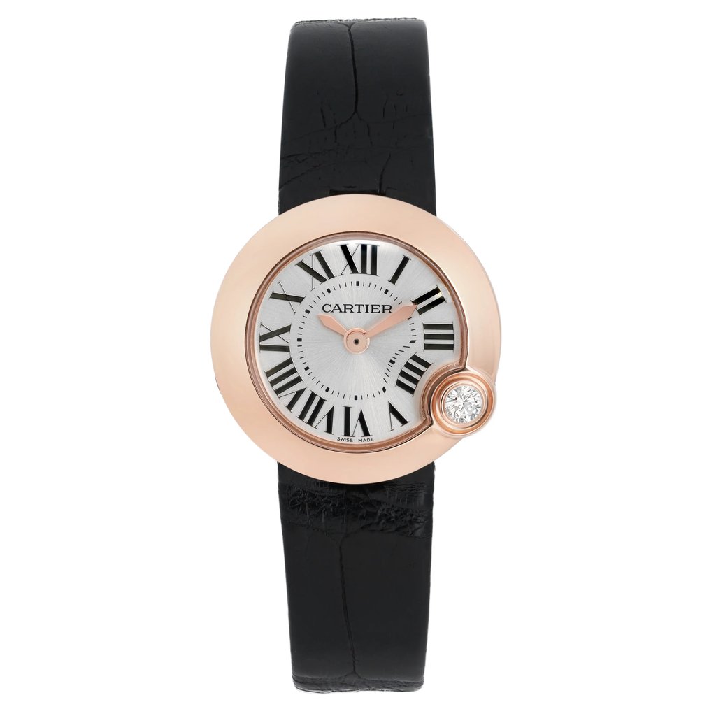 Front Full View Of Cartier WGBL0002 Rose Gold Watch Pre Owned Condition Excellent