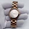 Front Full View Of Michael Kors MK3513 Stainless Steel Watch New With Defects Condition {Product Condition}