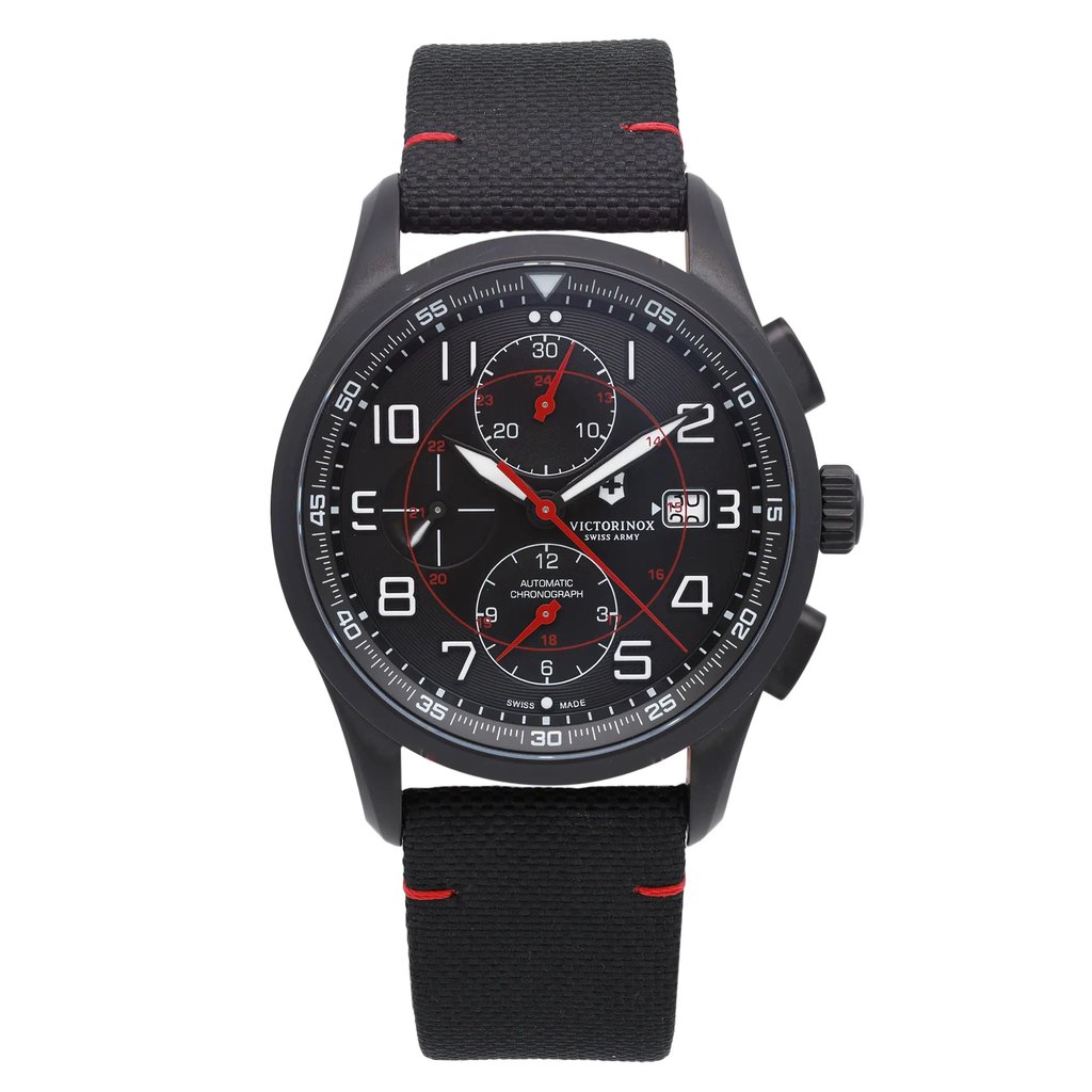 Front Full View Of Victorinox 241721 Stainless Steel Watch New With Defects Condition Excellent