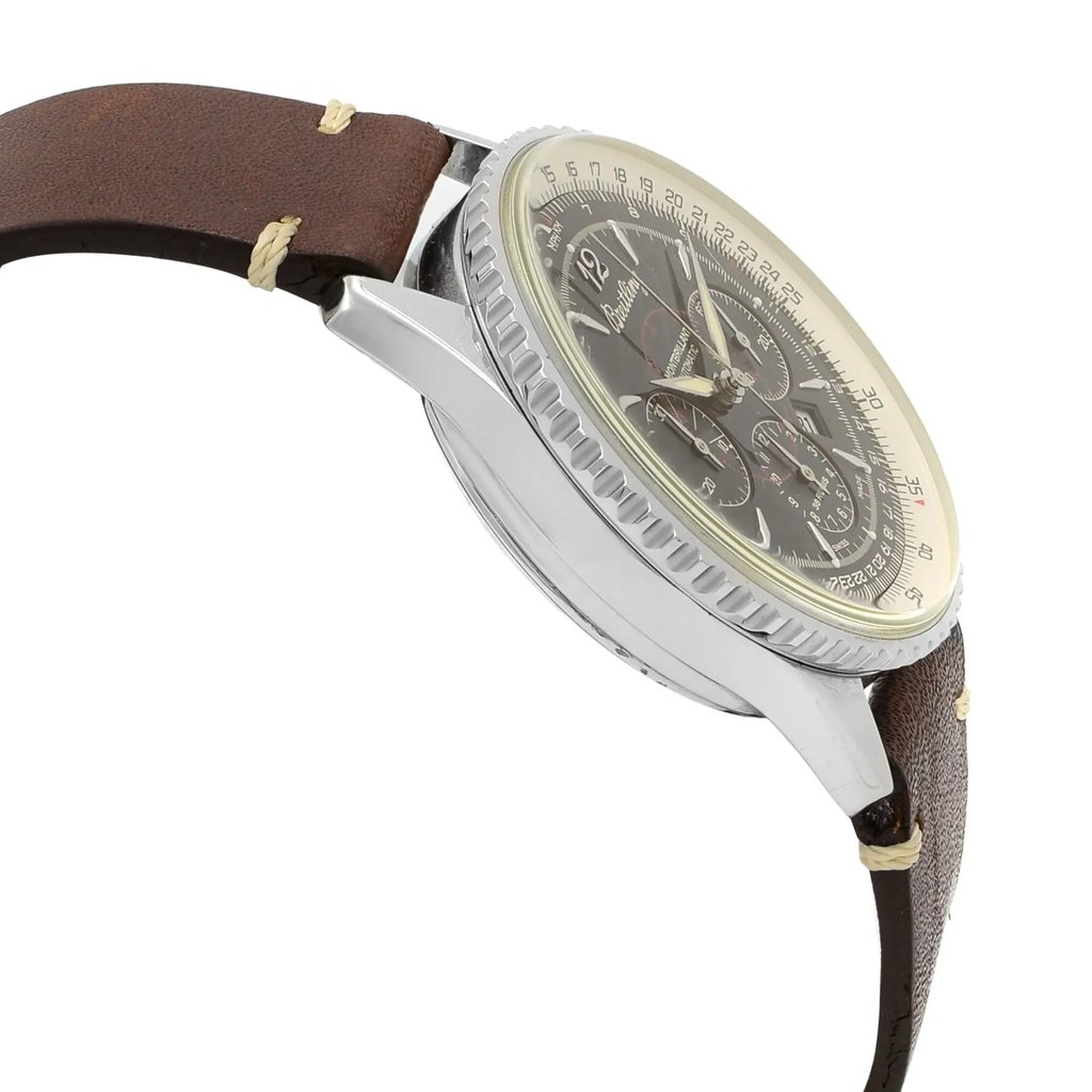 View Of Opposite Crown Facing Side Of Breitling A41030 Stainless Steel Watch Pre Owned Condition