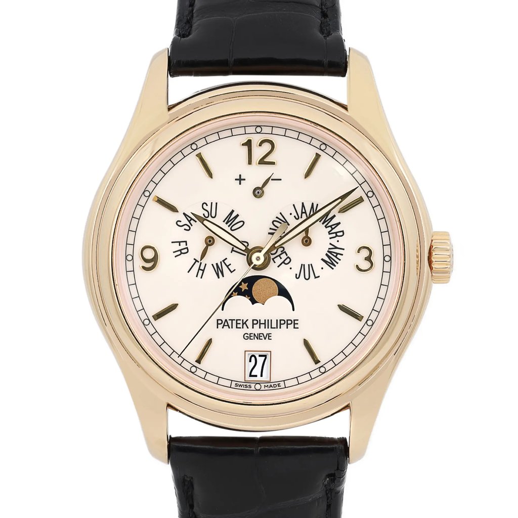 Up Close Front Facing Picture Of Patek Philippe 5146J-001 Gold 18kt Watch Pre Owned Condition