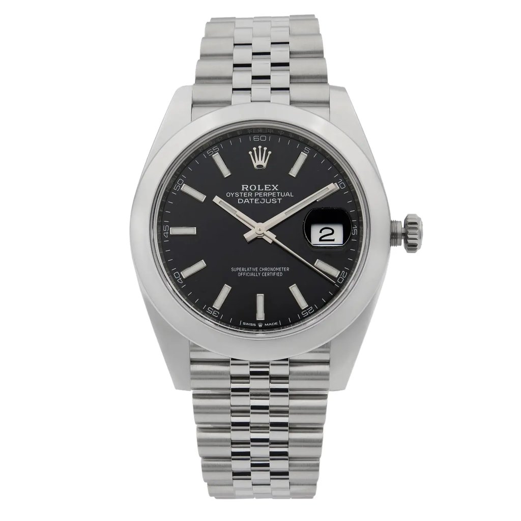 Front Full View Of Rolex 126300 Stainless Steel Watch Unworn Condition Excellent