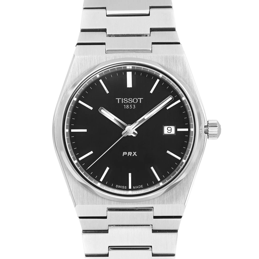 Up Close Front Facing Picture Of Tissot T137.410.11.051.00 Stainless Steel Watch Display Model Condition