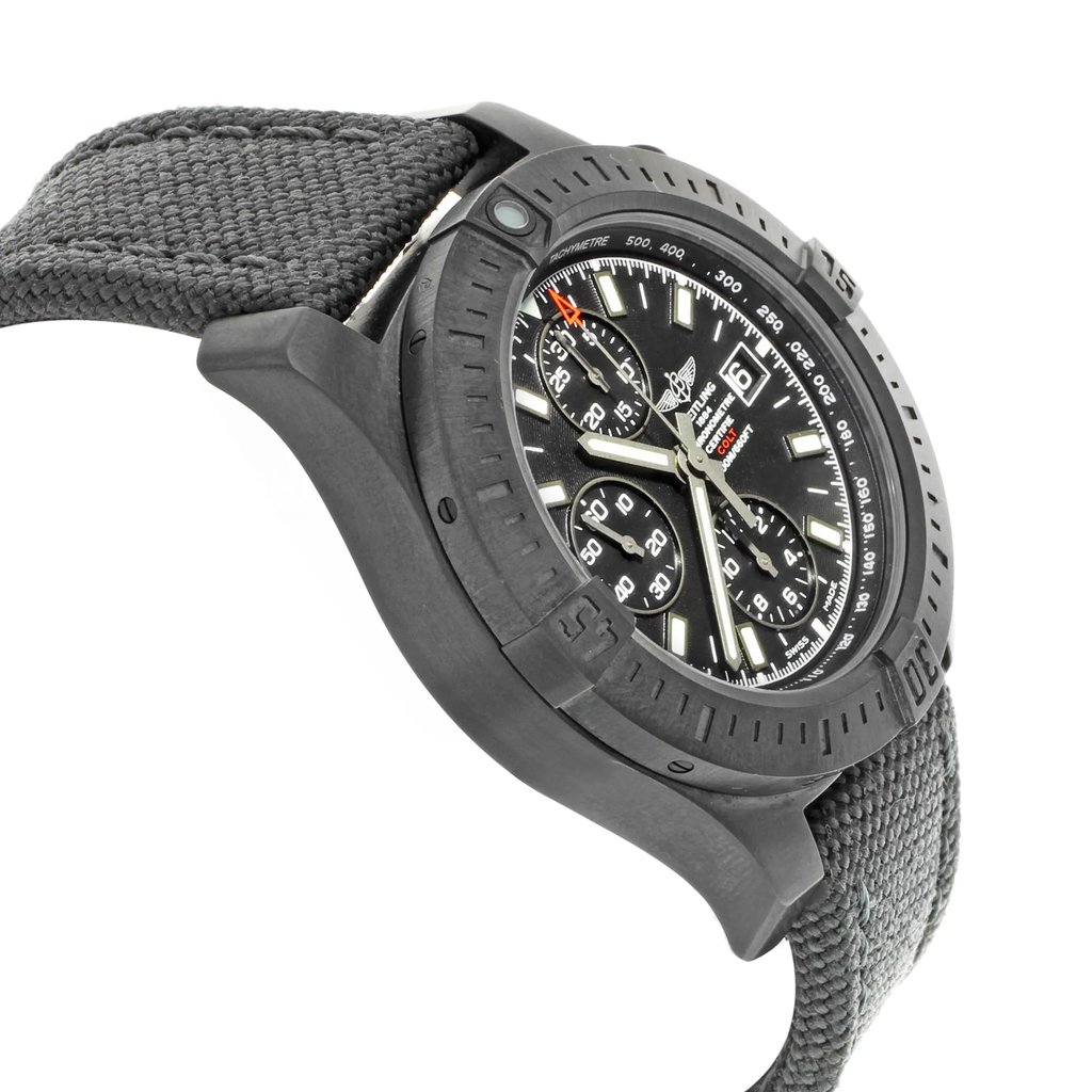 View Of Opposite Crown Facing Side Of Breitling M1338810/BF01-109W Stainless Steel Watch Pre Owned Condition