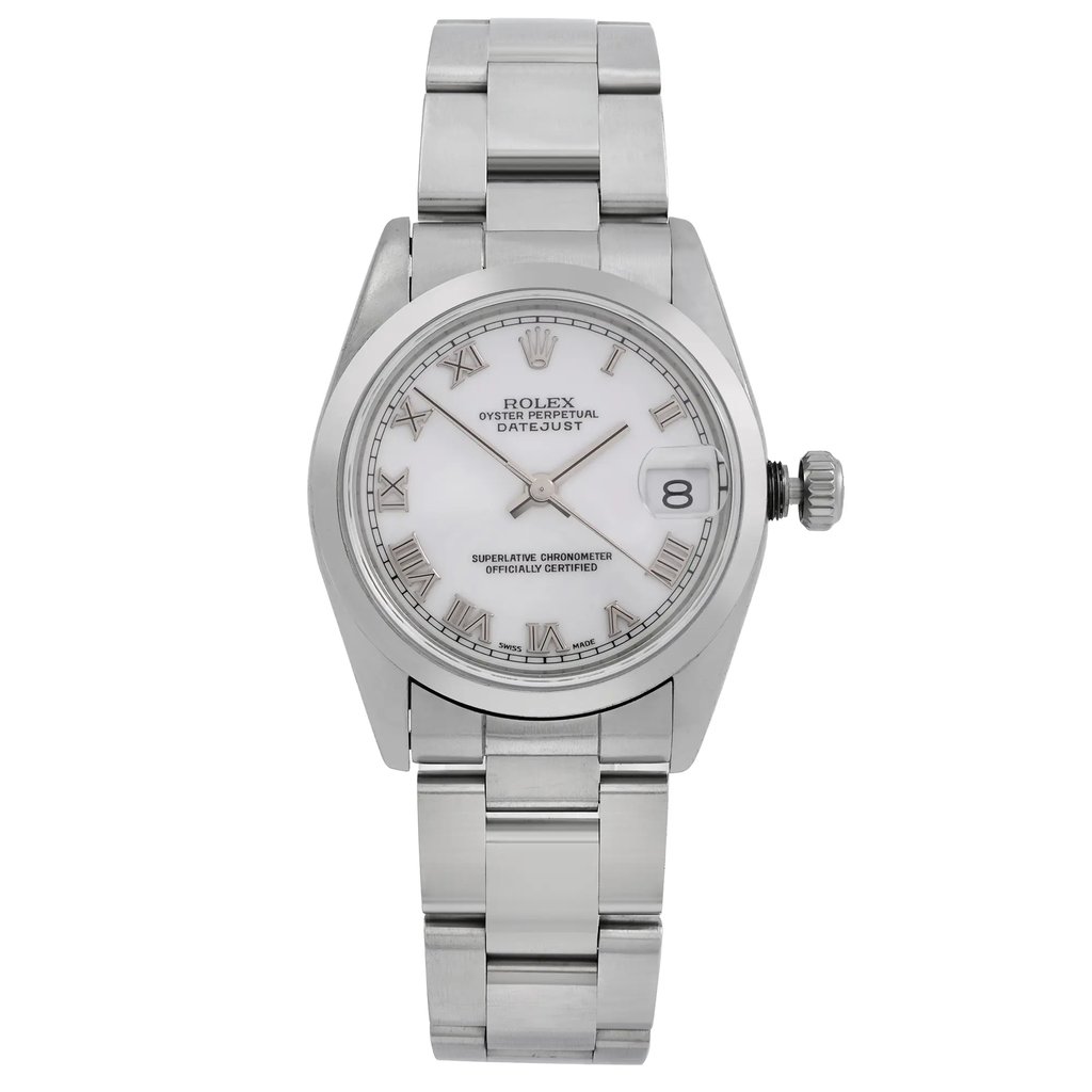Front Full View Of Rolex 68240 Stainless Steel Watch Pre Owned Condition {Product Condition}