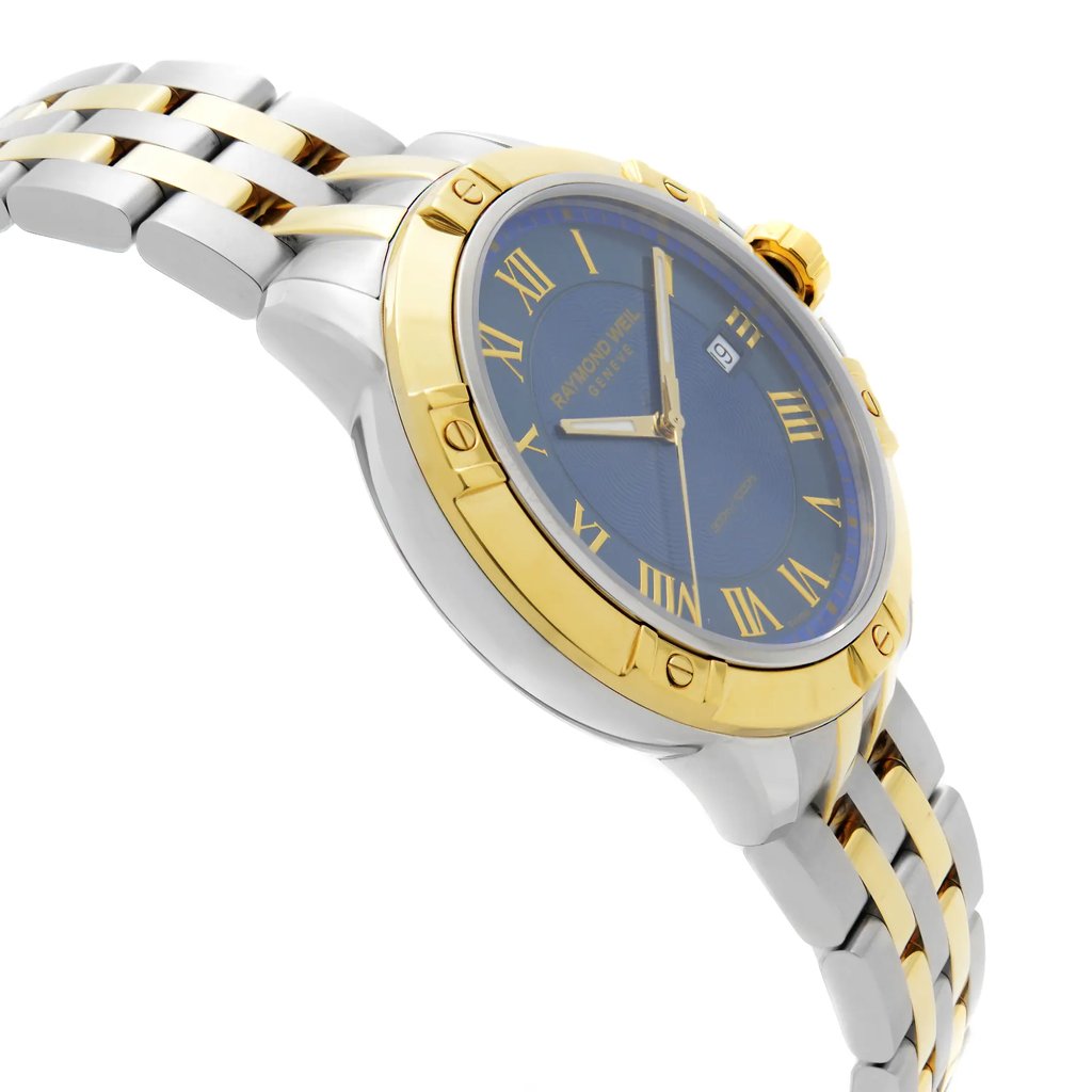 View Of Opposite Crown Facing Side Of RAYMOND WEIL 8160-STP-00508 Stainless Steel Watch Display Model Condition