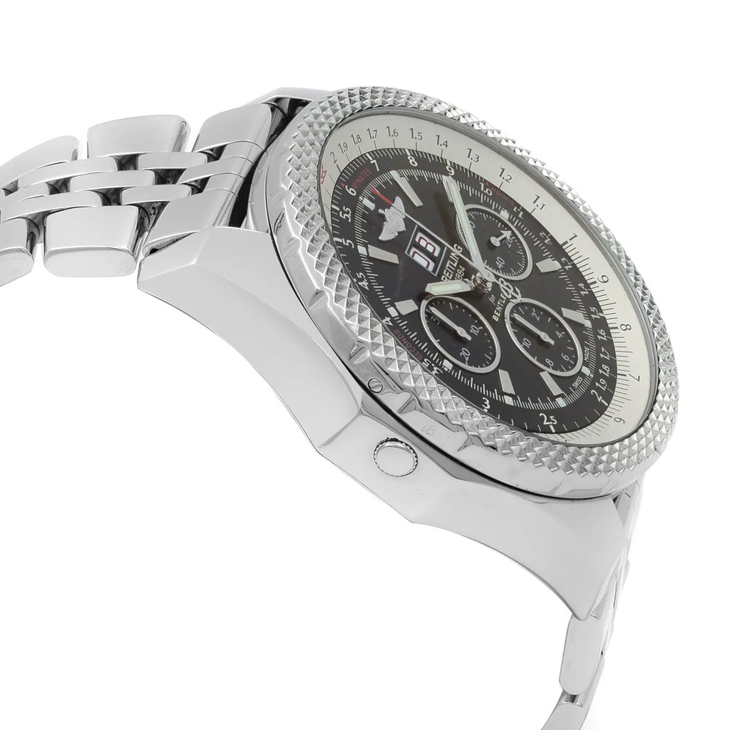 View Of Opposite Crown Facing Side Of Breitling A44364 Stainless Steel Watch Pre Owned Condition