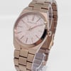 View Of Crown Facing Side Of Michael Kors MK6624 Stainless Steel Watch Display Model Condition