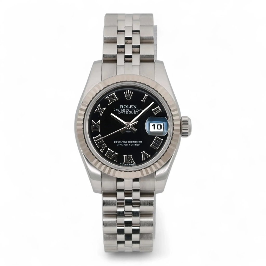 Front Full View Of Rolex 179174 Stainless Steel Watch Pre Owned Condition Good