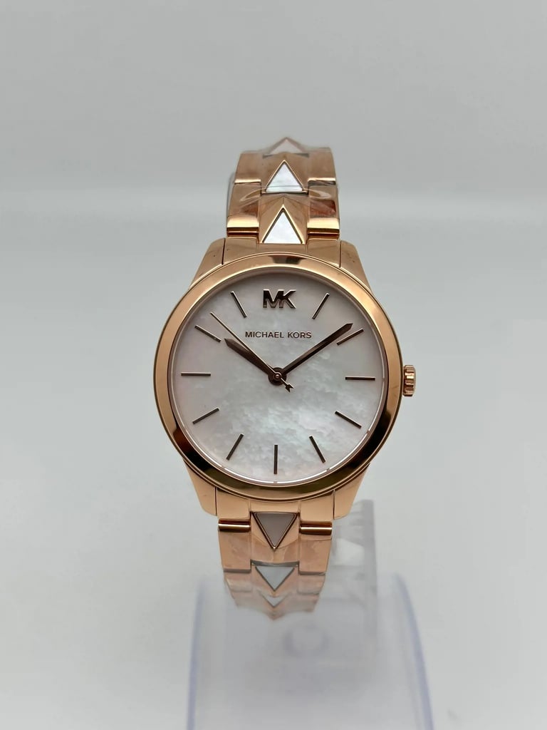 Front Full View Of Michael Kors MK6671 Stainless Steel Watch Display Model Condition {Product Condition}