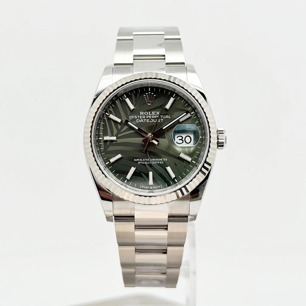 Front Full View Of Rolex 126234 Stainless Steel Watch New Condition Good
