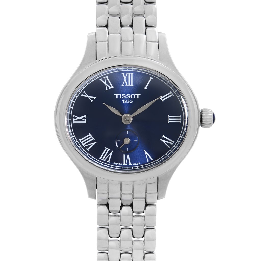Up Close Front Facing Picture Of Tissot T103.110.11.043.00 Stainless Steel Watch Display Model Condition