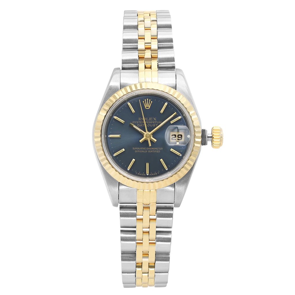 Front Full View Of Rolex 69173 Stainless Steel,Gold 18kt Watch Pre Owned Condition {Product Condition}