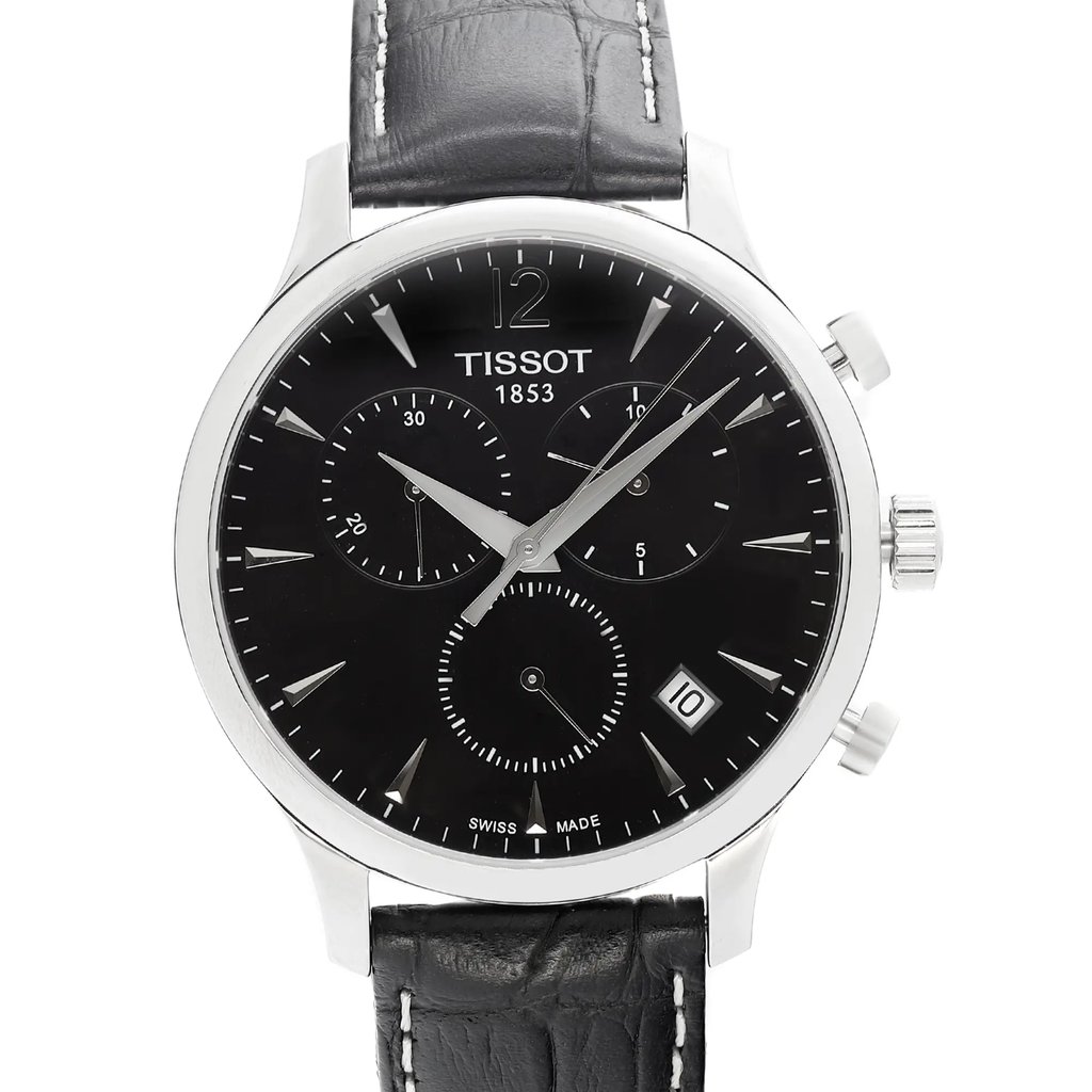 Front Full View Of Tissot T063.617.16.057.00 Stainless Steel Watch Unworn Condition Excellent