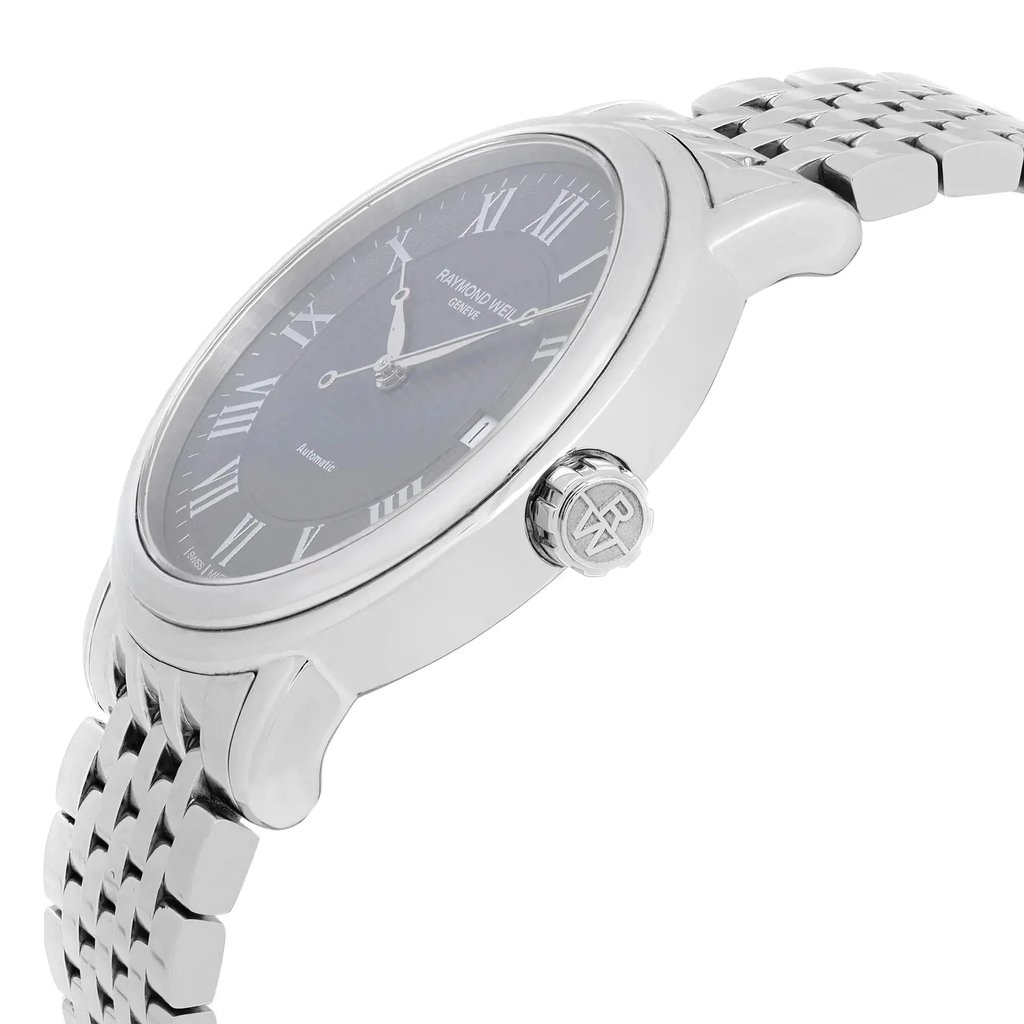 View Of Crown Facing Side Of RAYMOND WEIL 2837-ST-00609 Stainless Steel Watch Pre Owned Condition