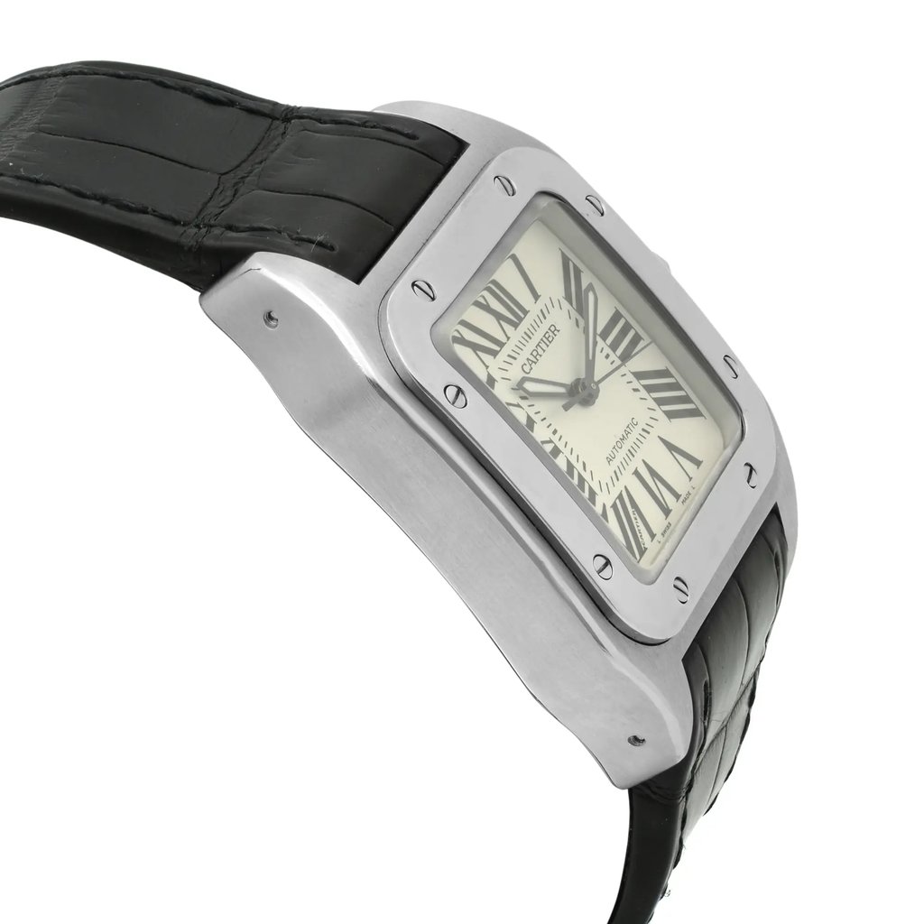 View Of Opposite Crown Facing Side Of Cartier W20106X8 Stainless Steel Watch Pre Owned Condition