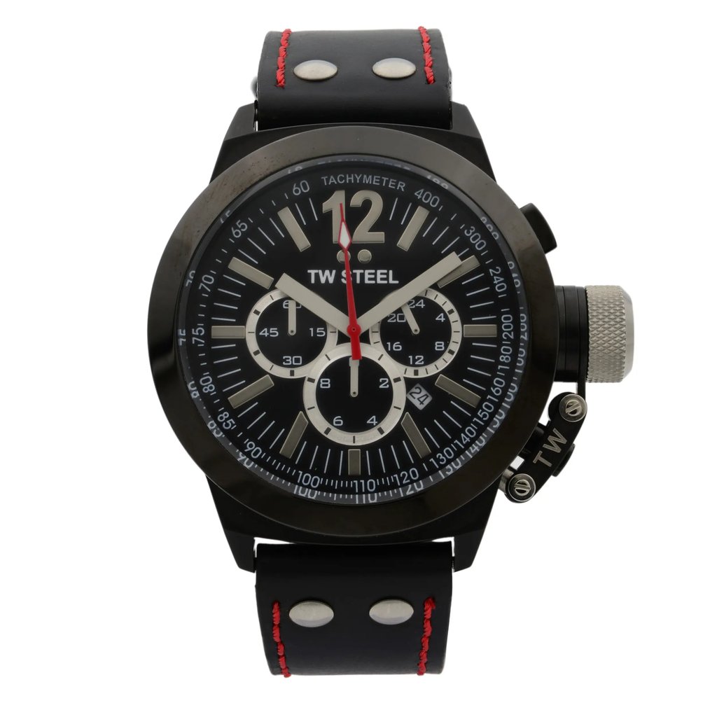 Front Full View Of TW Steel CE1033 Stainless Steel Watch Pre Owned Condition {Product Condition}