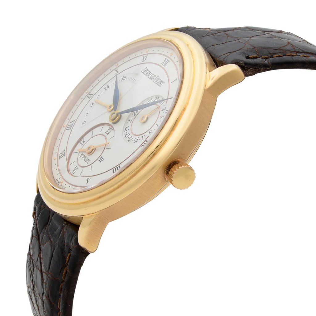 View Of Crown Facing Side Of Audemars Piguet 25685BA.0.0002 Gold 18kt Watch Pre Owned Condition