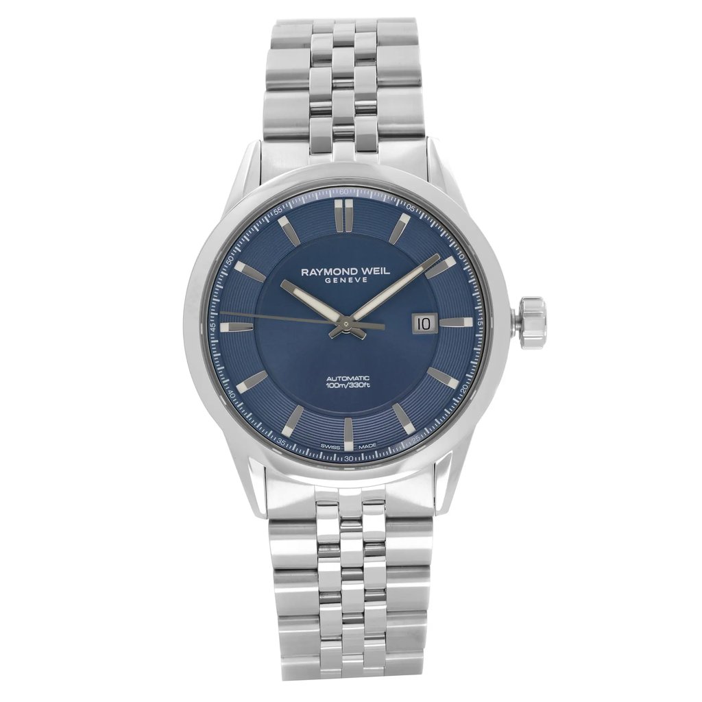 Front Full View Of RAYMOND WEIL 2731-ST-50001 Stainless Steel Watch New Condition {Product Condition}