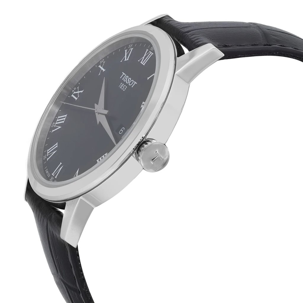 View Of Crown Facing Side Of Tissot T1294101605300 Stainless Steel Watch New With Defects Condition