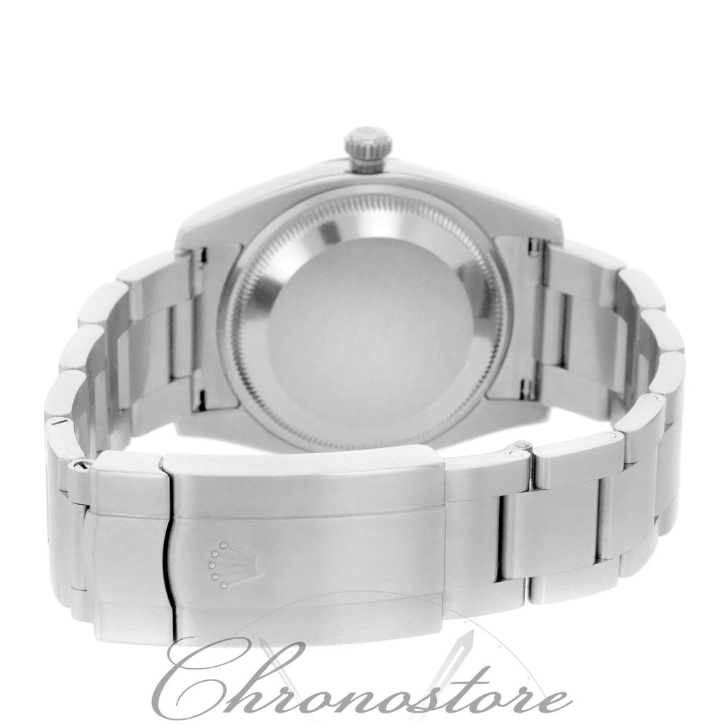 Back View Of {Caseback} Back Case And Closed Stainless Steel Band Of Rolex 114234 Watch Pre Owned Condition