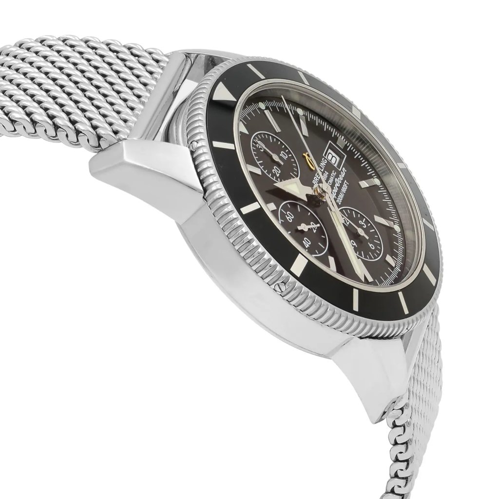 View Of Opposite Crown Facing Side Of Breitling A1332024-B908-144A Stainless Steel Watch Pre Owned Condition