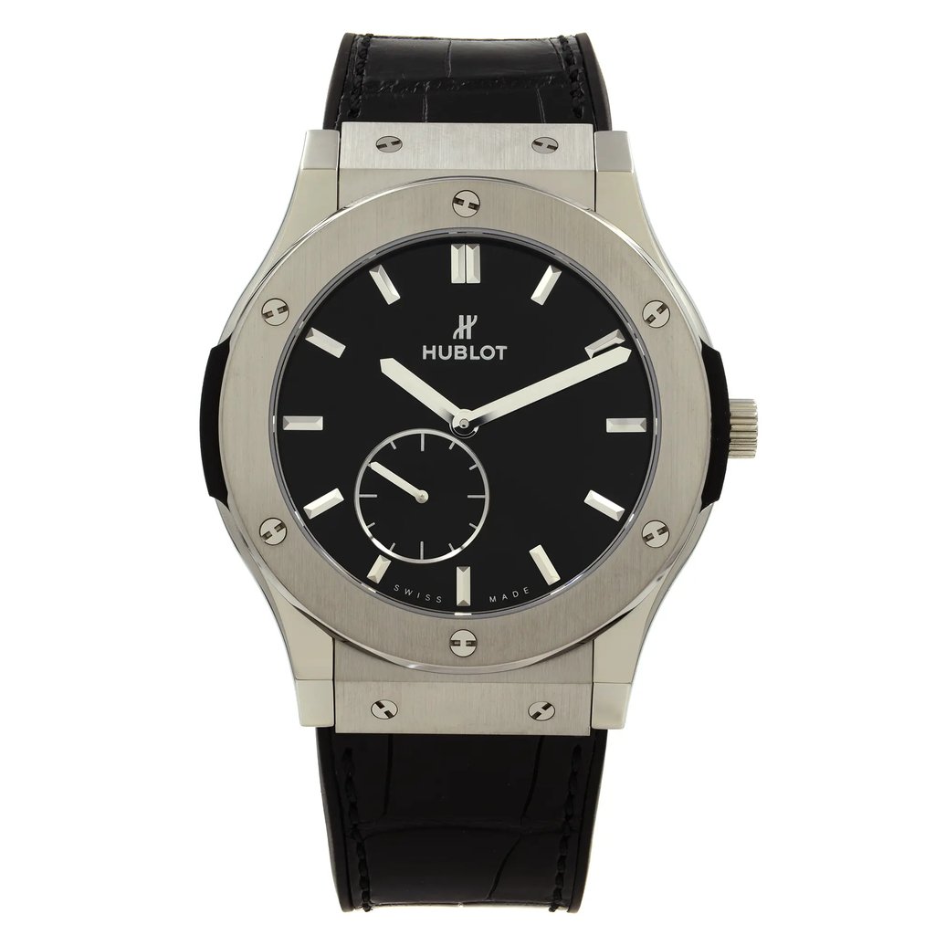 Front Full View Of Hublot 515.NX.1270.LR Titanium,Stainless Steel Watch Unworn Condition {Product Condition}