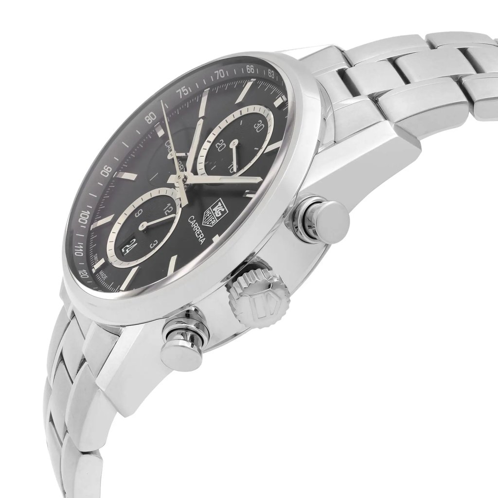 View Of Crown Facing Side Of TAG Heuer CAR2110.BA0720 Stainless Steel Watch Pre Owned Condition