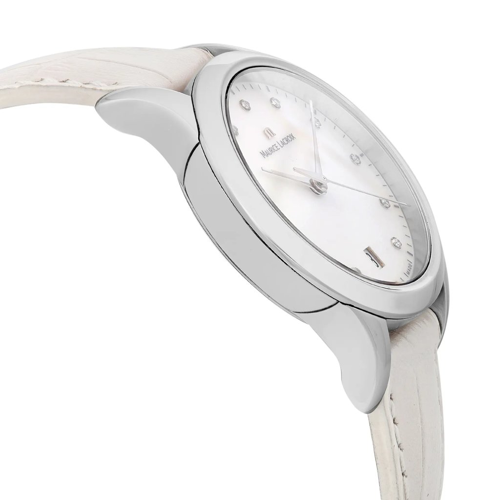 View Of Opposite Crown Facing Side Of Maurice Lacroix LC1026-SS001-170 Stainless Steel Watch Unworn Condition